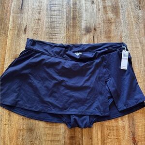Anne Cole Navy blue plus size 22W swim Skirt with hidden briefs panties NEW NWT